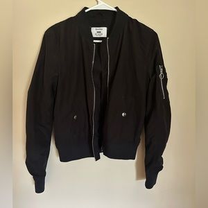 Bershka Premium Outerwear BSKGIRL Black Moto Jacket, Size M